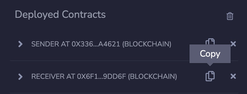 Chainlink CCIP deployed receiver Mumbai